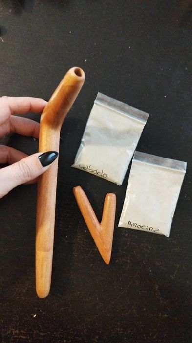 Conjunto Tepi e Kuripe aplicador de Rapé