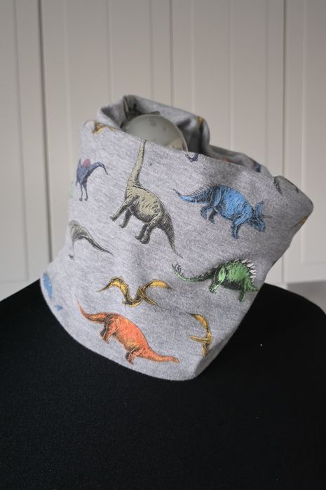 Komin w dinozaury H&M bawełna szalik ciepły