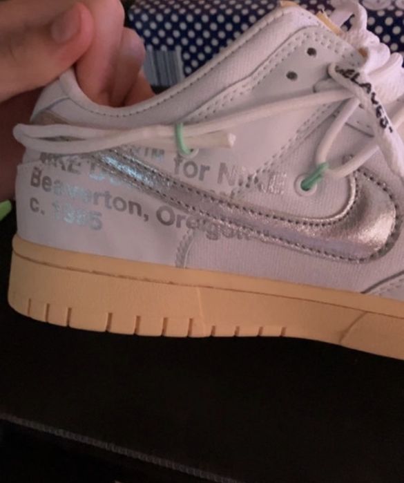 nike dunk low off white lot 1