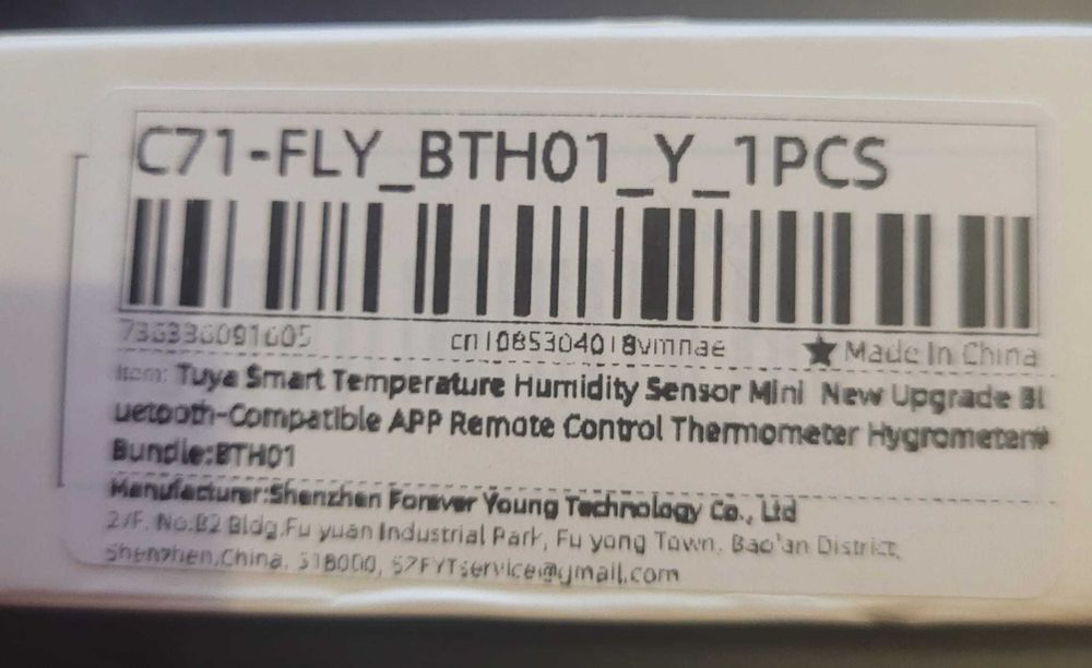 Czujnik Temperatury i Wilgotności Tuya Smart Life Bluetooth bth01
