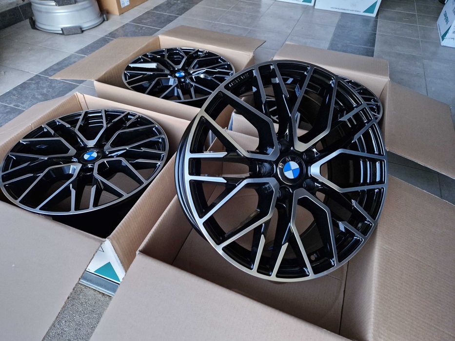 Alufelgi 17 BMW 5x120 1 3 X1 X3 F30 E90 E46 F20 E87 83 F25 Czarne 414#