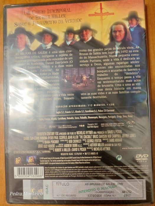 Dvd - As Bruxas De Salem Novo Selado