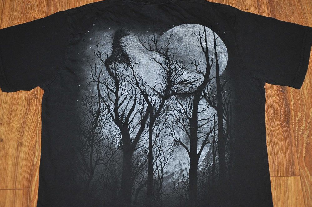 SPIRAL - Forest Wolf Leśny Wilk - koszulka rozm.L Black/Power Metal