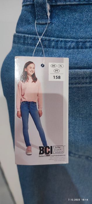 Jeansy dziewczęce r 158 nowe