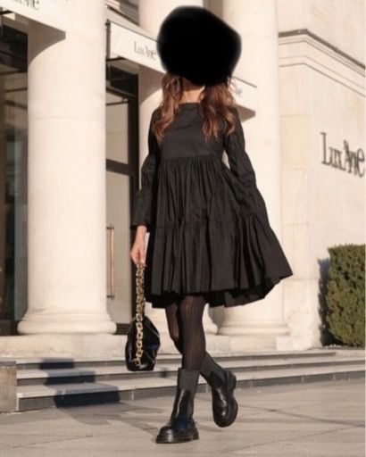 Sukienka Cara Black czarna jesienna romiar S