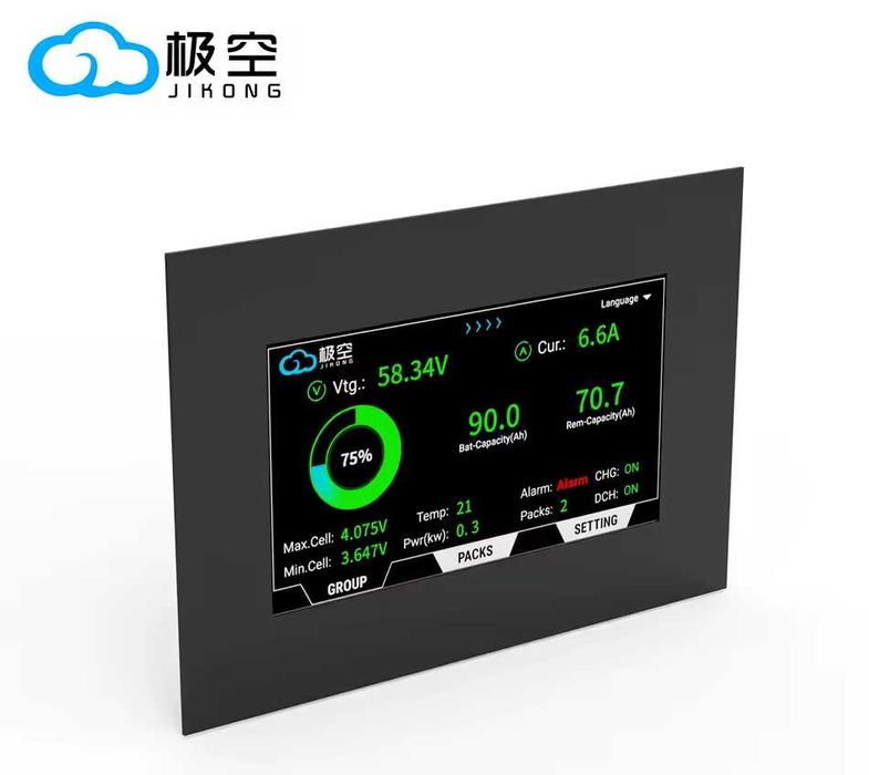 JK BMS сенсорний дисплей LCD 4.3  V19 — екран для Jikong BMS з UART