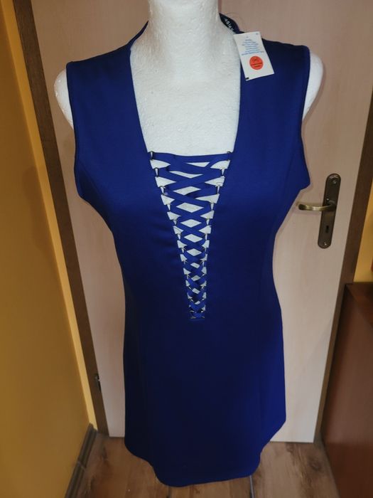 Sexi sukienka chabrowa