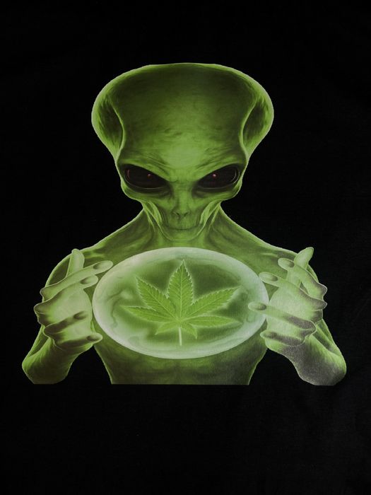 alien t-shirt ganja rasta ганжа футболка инопланетянин