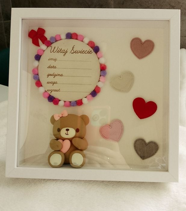 Metryczka ramka dla dziewczynki