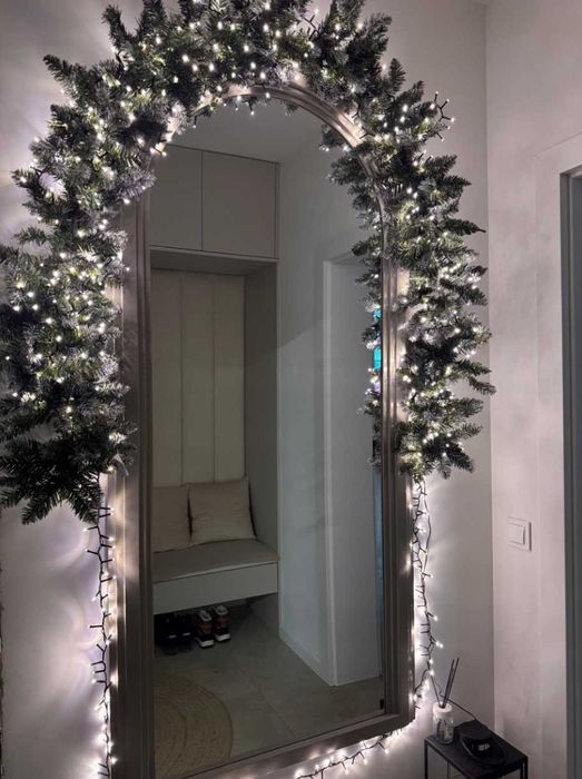 Duża Girlanda Świąteczna Choinkowa Sztuczna Na Schody Okno Drzwi 270CM