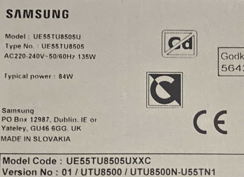 Samsung UE55TU8505U Peças BN44.01061A BN41.02756C BN94.15765R Testadas