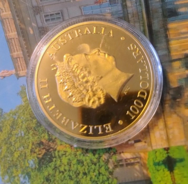 Moneta Kangur Elizabeth II 100 Dollar Dollar Australia