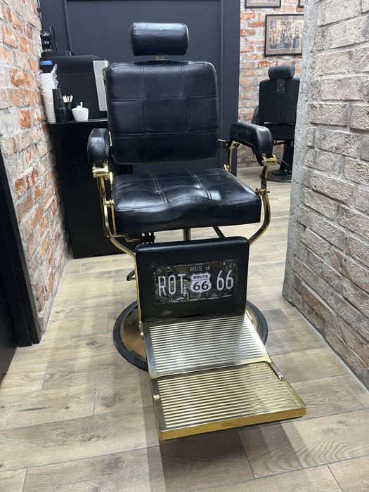 Fotel barberski Gabbiano boss 2 szt czarny