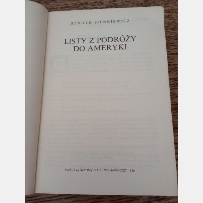 Listy z podróży do Ameryki. Henryk Sienkiewicz