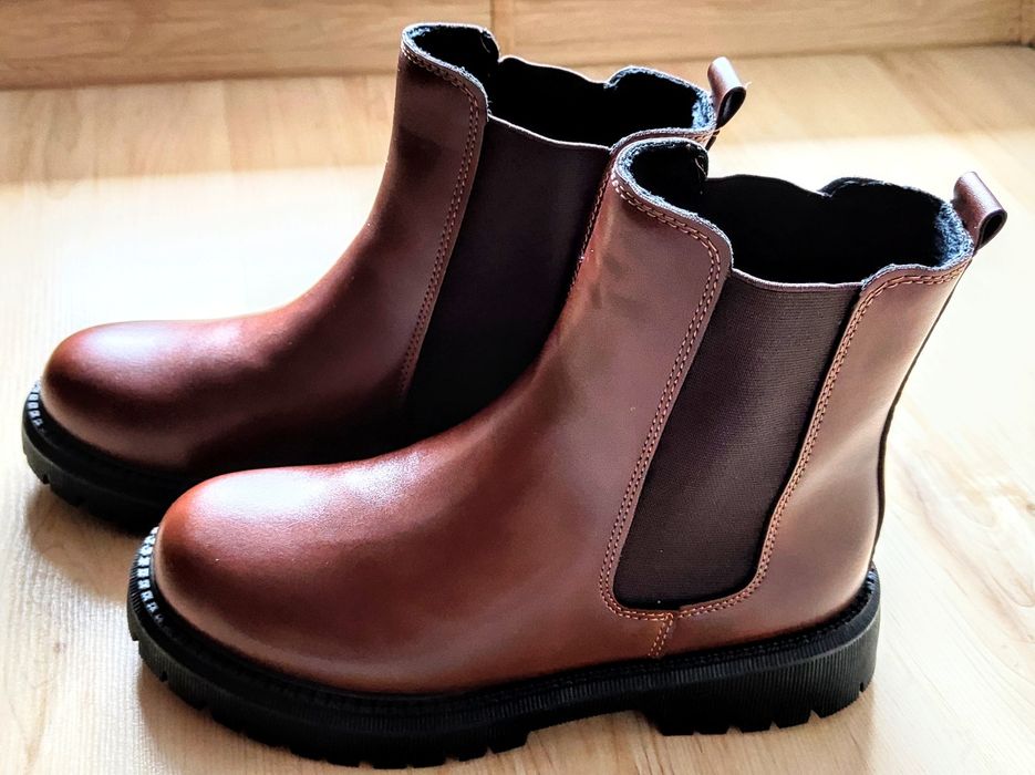 Botki sztyblety ocieplane brązowe rozm.39