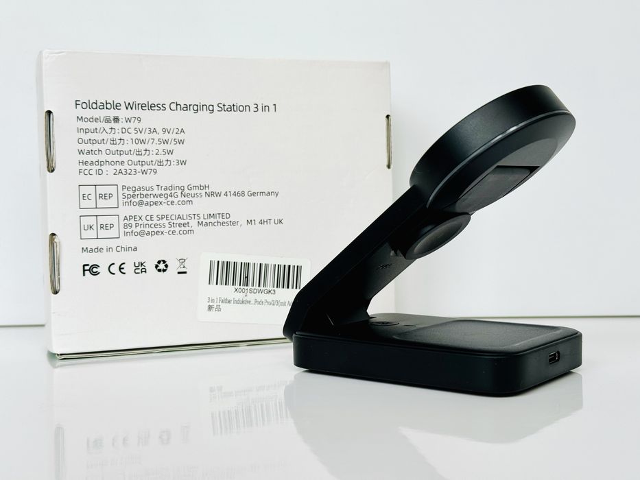 Магнітна бездротова зарядка зарядний пристрій адаптер станція