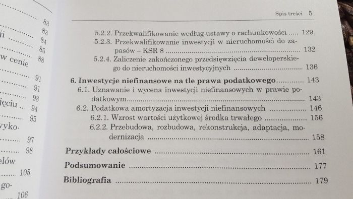 Inwestycje niefinansowe - aspekty bilansowe i podatkowe