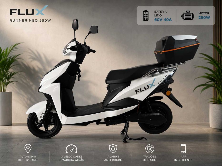 Mota Elétrica Bateria Lítio Removível Até 120 Kms Autonomia – 60V 40A
