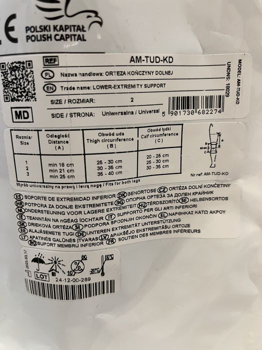 NOWA Dziecięca orteza unieruchamiająca kończynę dolną