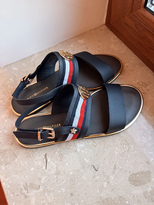 Skorzane sandaly Tommy Hilfiger