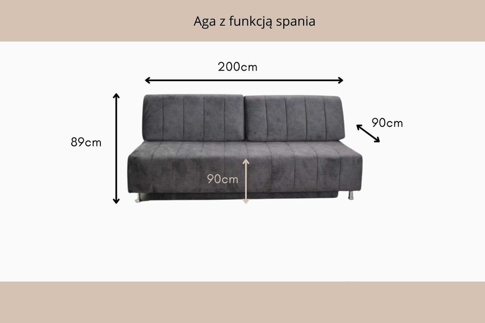 Kanapa Aga z f-cją spania