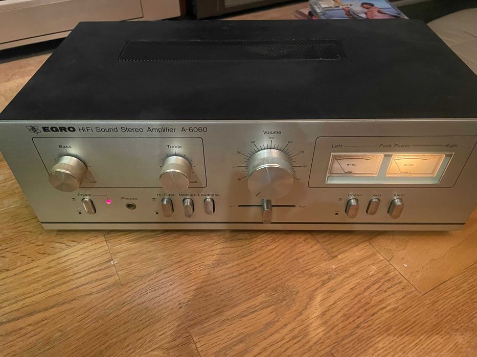 Wzmacniacz stereo EGRO HIFI A-6060 retro Vintage wycieraczki
