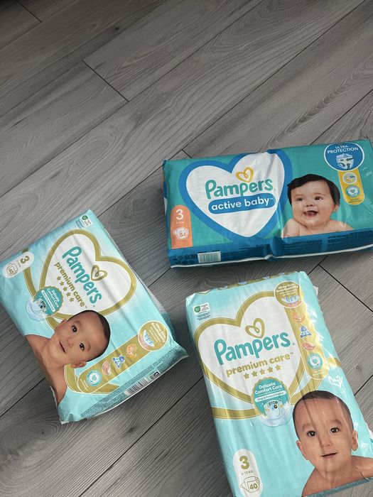 Pampers premium care 3 (80szt) + Pampers active baby 3 (54szt)