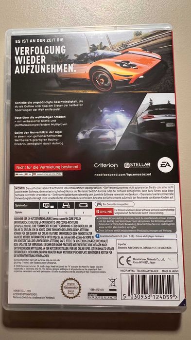 Gra na Nintendo Switch Need For Spead Hot Pursuit