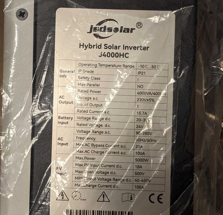 Гібридний інвертор 4kW  Перетворювач напруги 24v-220v