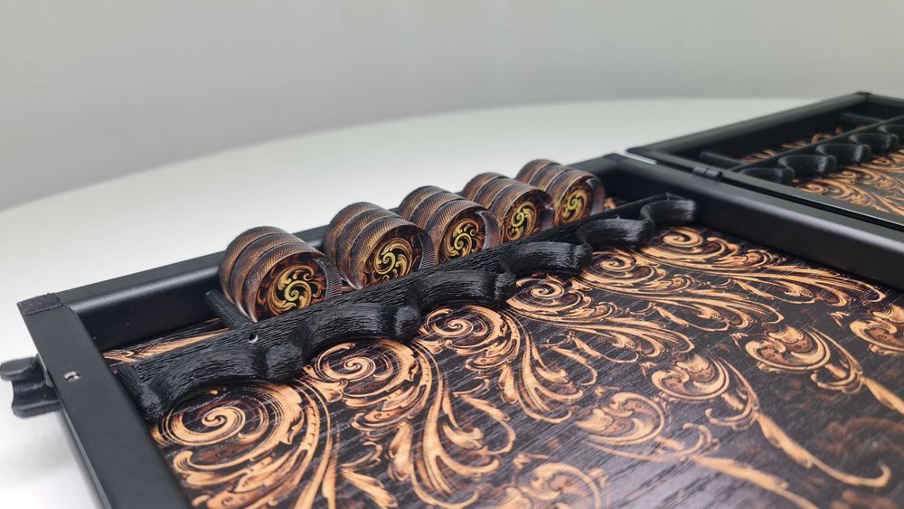 Нарды Классика шпон дуба фото-печать под заказ. Подарок другу. Нарди