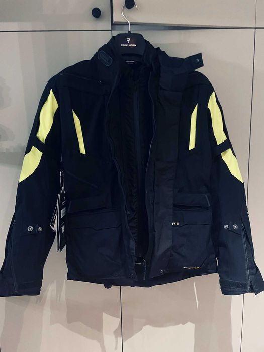 Kurtka motocyklowa REBELHORN Hardy II, Black/Fluo, NOWA, rozm. L