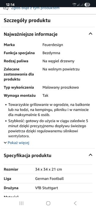 Grill stołowy przenośny z dmuchawą ladowańa na USB