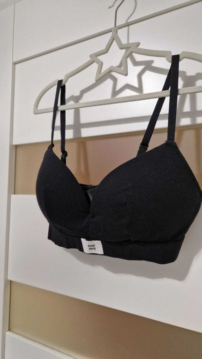 Czarny nowy biustonosz H&M push up 75B push up