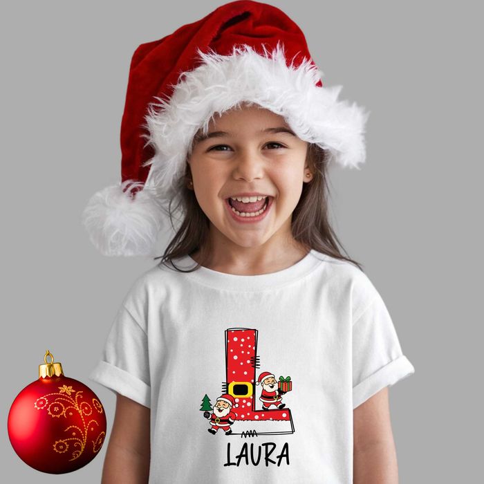 koszulka świąteczna t-shirt dla dziecka dziewczynki prezent Mikołaj