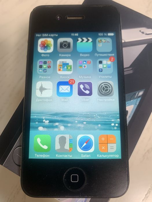 Телефон смартфон iPhone 4G 32GB Neverlock.АКБ 94%