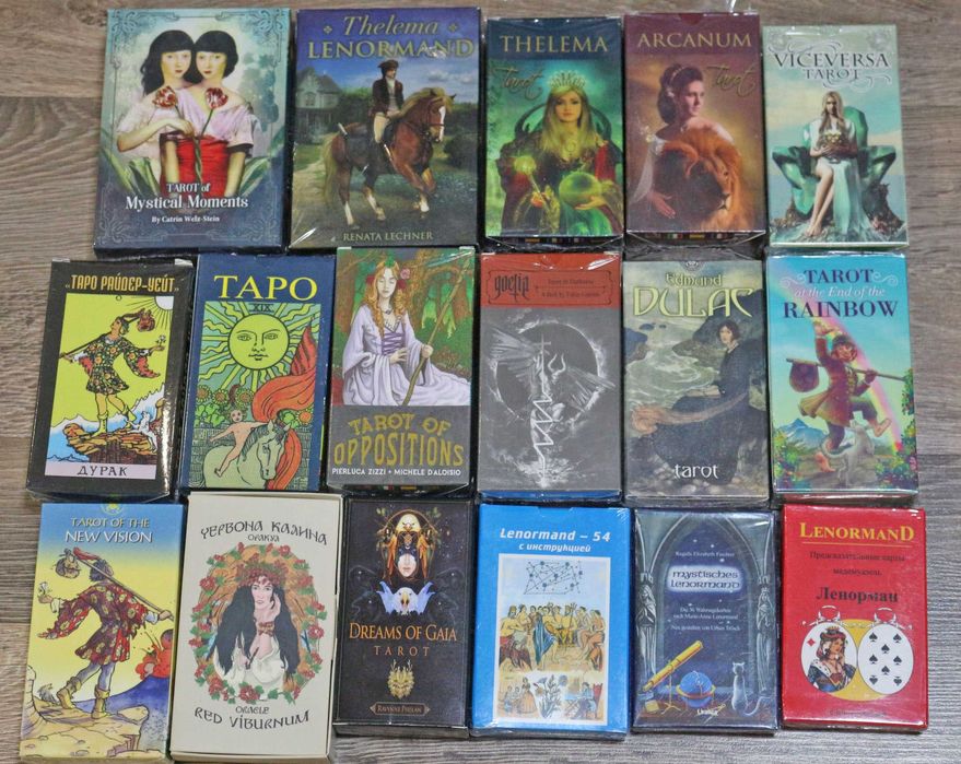 Карты Таро и Оракулы новые и б/у