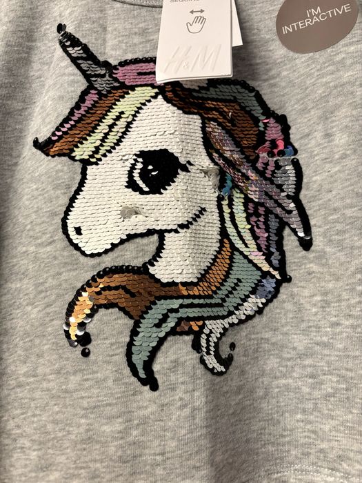 jednorożec, unicorn tiul INTERAKTYWNE cekiny 122 128