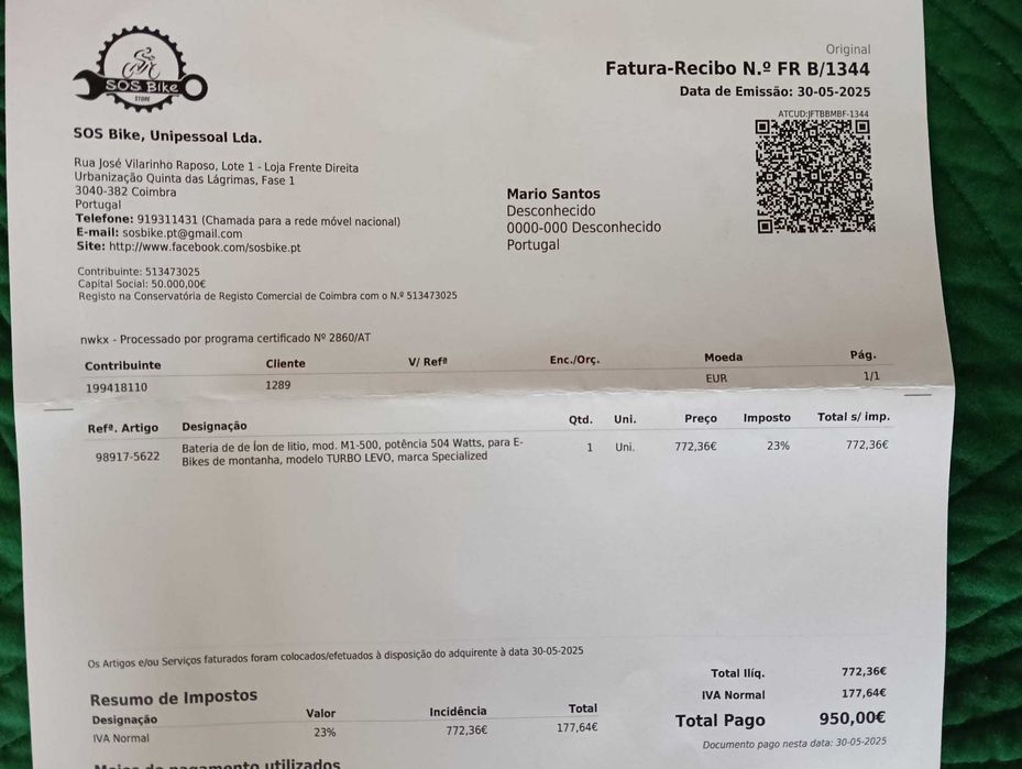 Bicicleta Elétrica Specialized Turbo Levo (Bateria NOVA)