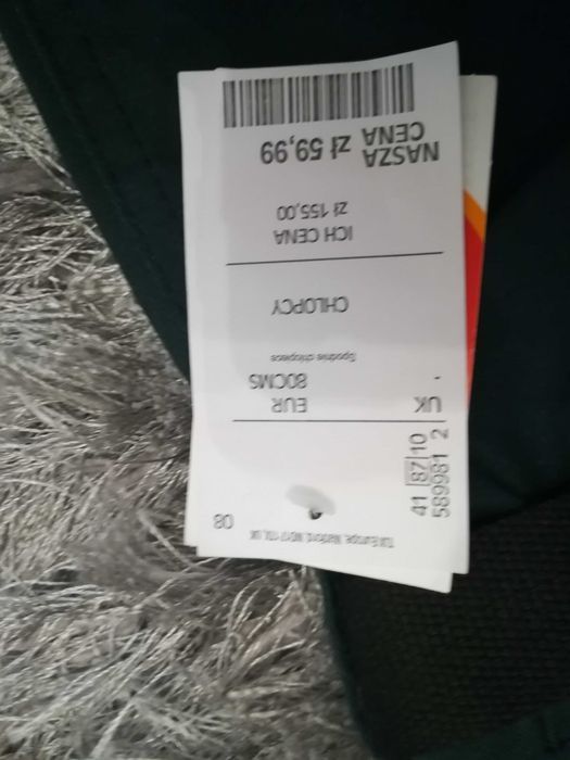 Spodnie chłopięce materiałowe z paskiem. 80 Me too. Nowe z metką
