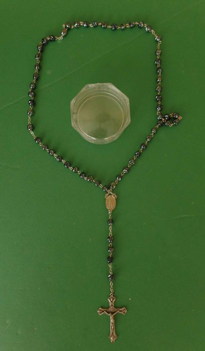 Terço com Contas Azuis com Caixa (AX-1)