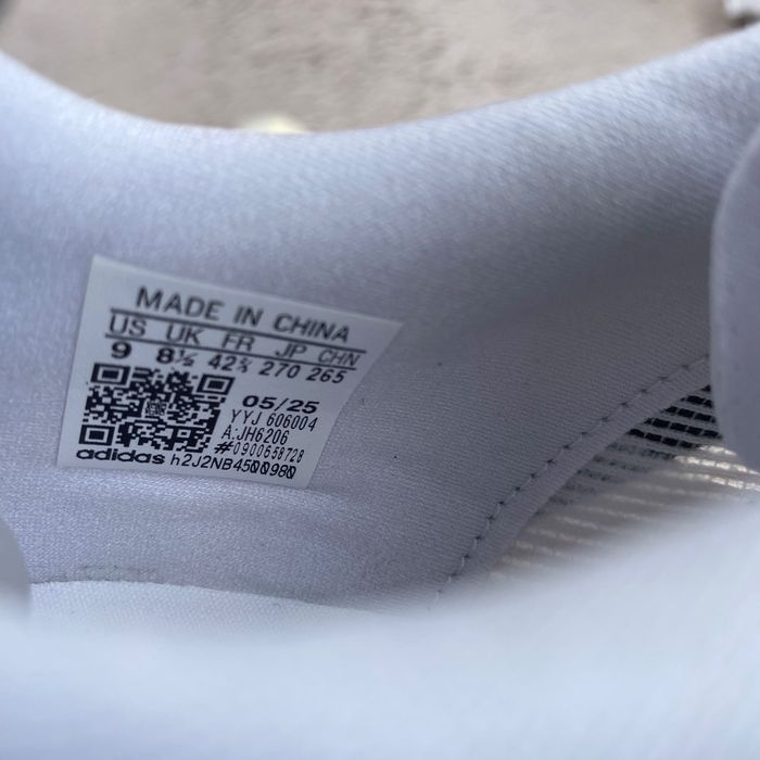 40 42.5 jh6208 елітні бігові кросівки adidas adizero evo sl white/black running jh6206