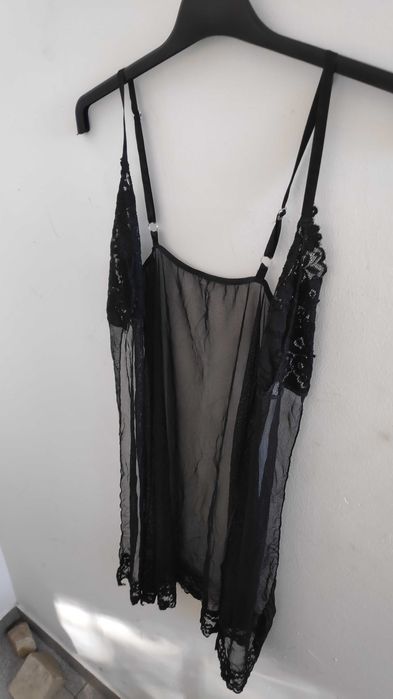 Camisa de dormir Renda Preta
