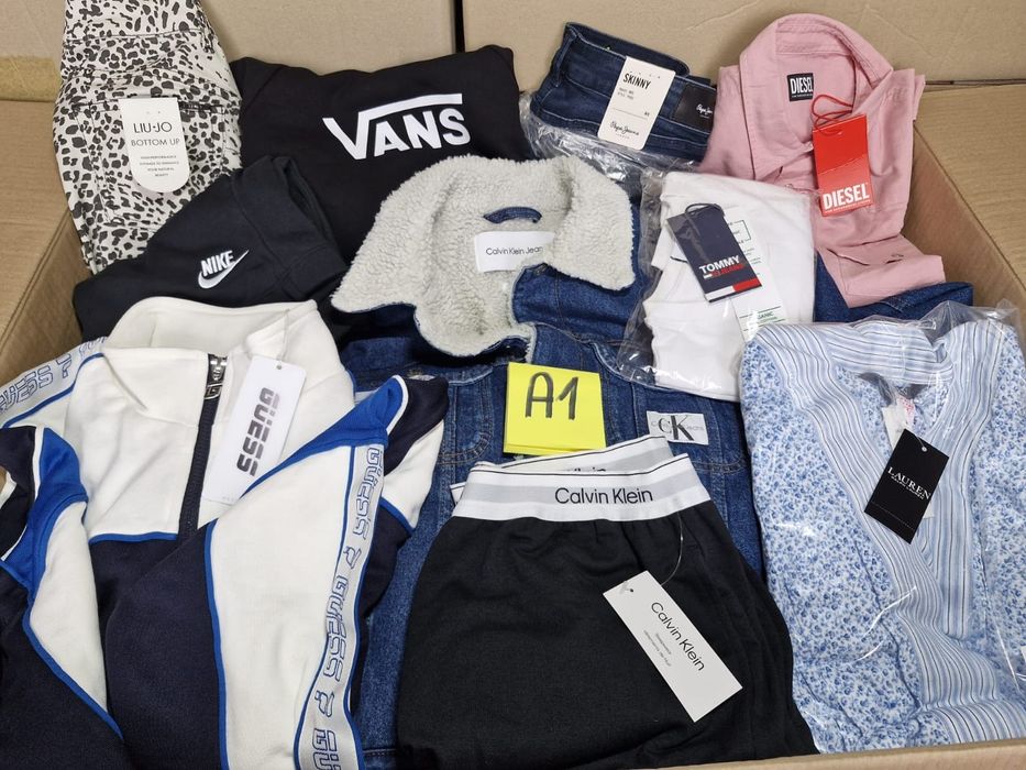 Odzież kat A 10kg pakiety z zalando hurt boksy detal z hurtowni na kg