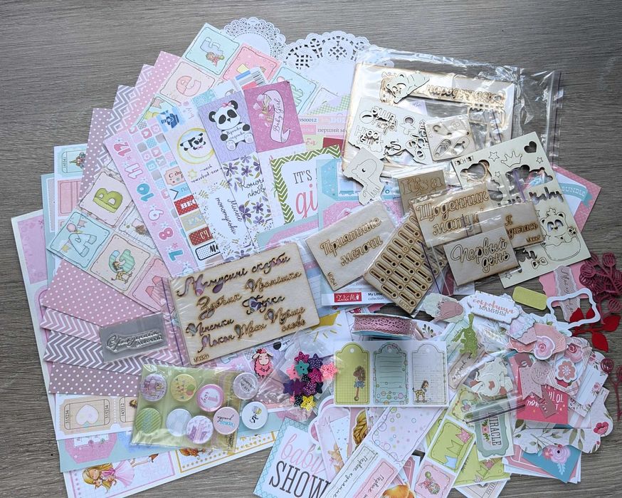 Набір матеріалів для скрапбукінгу "baby girl"