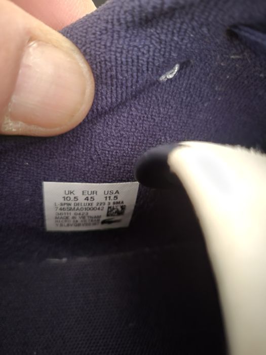 Sapatilhas lacoste homem tamanho 46