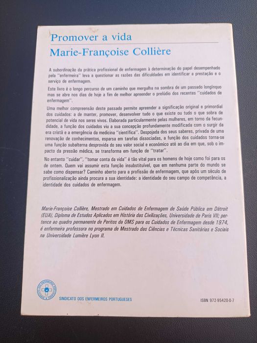 Livro "Promover a Vida", de Marie-Françoise Collière