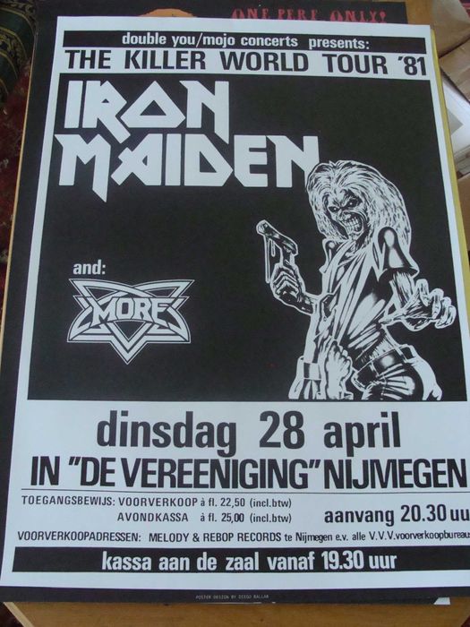 IRON MAIDEN plakat Killer World Tour 81