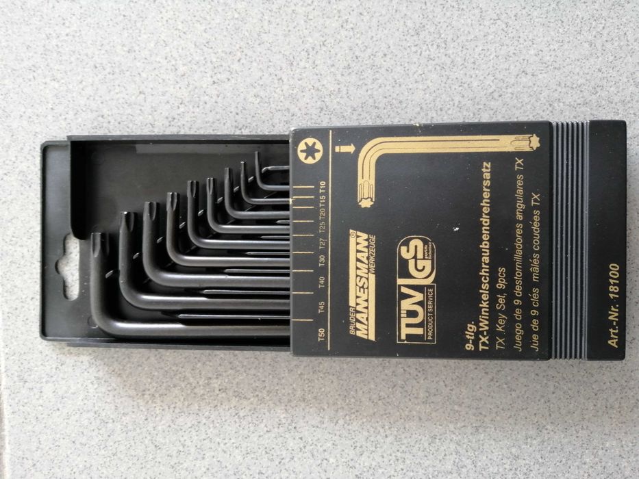 Conjunto 9 Chaves Torx Mannesmann (T10 a T50)