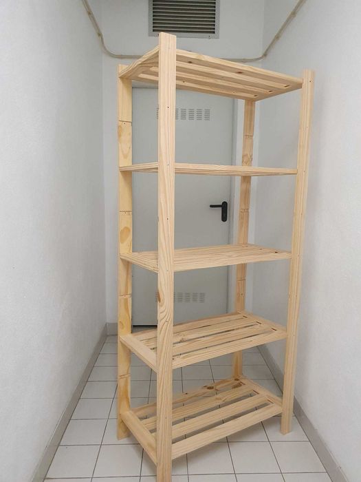 Wooden pine shelf | Estante de pinho 5 prateleiras (Leroy Merlin)