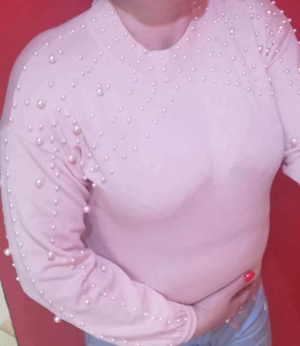 Sweterek sweter perełki